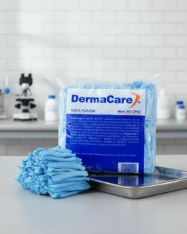 Cofia Plisada Desechable N.21, Azul, Dermacare RD-CP02, C/100 pz